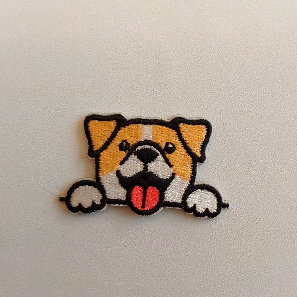 Peekabo Dog Iron On Patch
